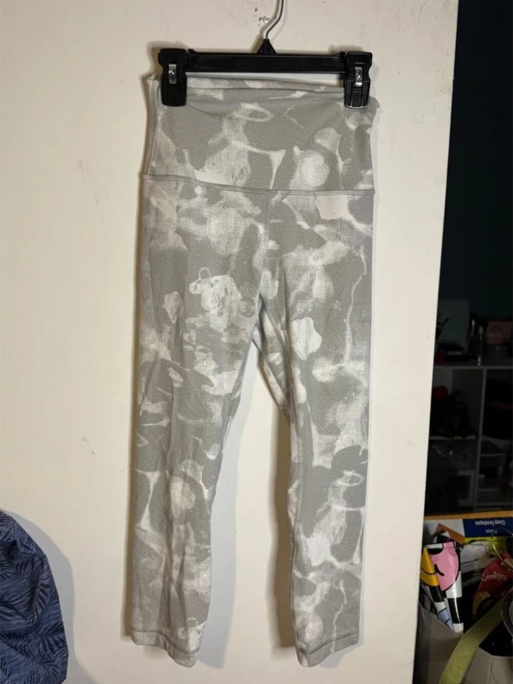 Lululemon Align High-Rise Crop 21 Infused Flower Multi Grey Leggings Size 4